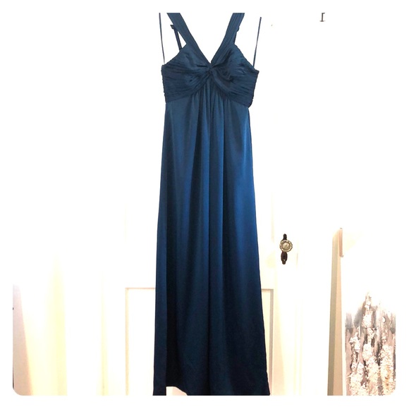 BCBG V-Neck Silk Formal Gown - Picture 4 of 8